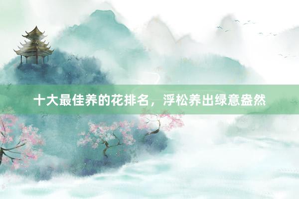 十大最佳养的花排名，浮松养出绿意盎然